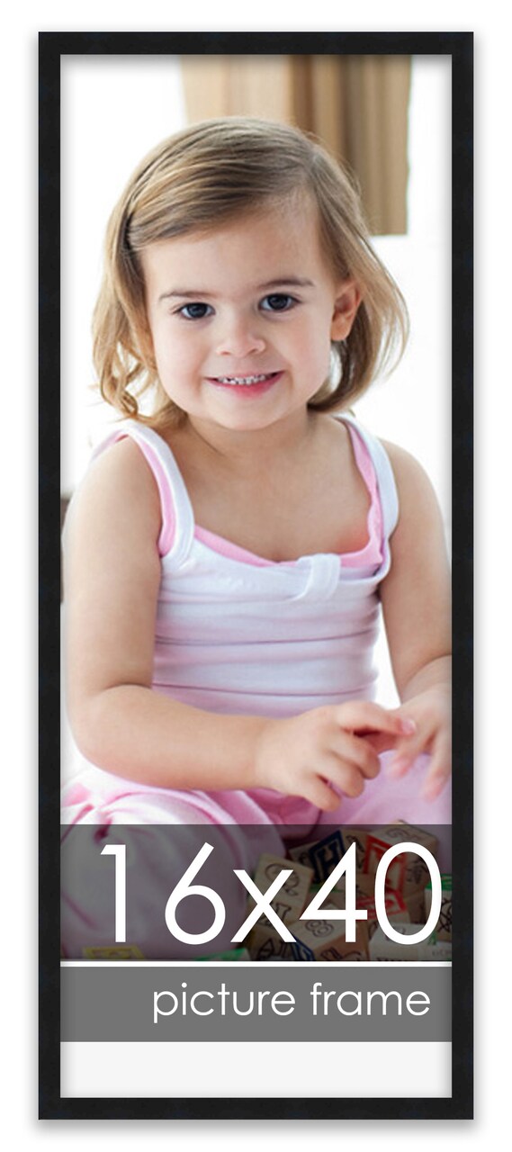 Panoramic Simple Black Picture Frame - UV Acrylic, Foam Board Backing, Hanging Hardware